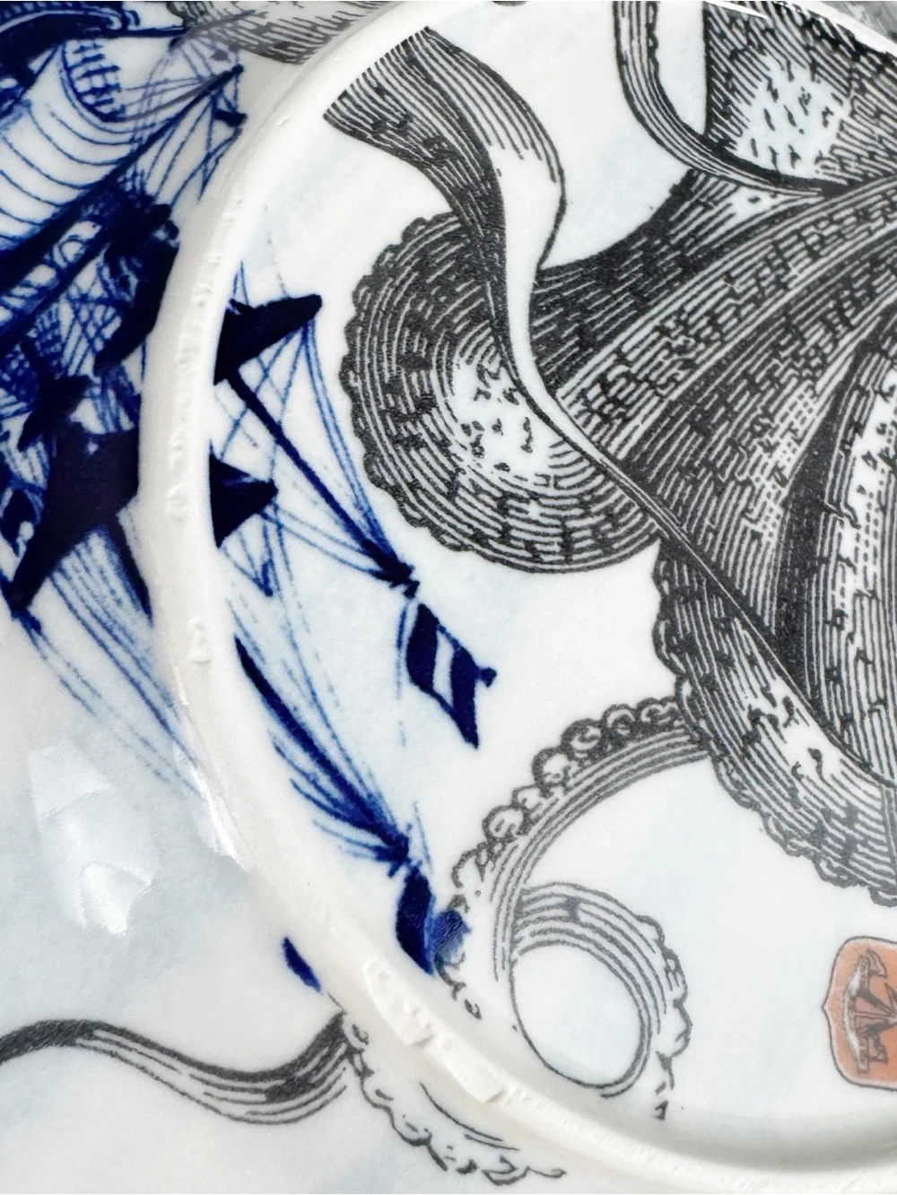 Anthropologie From The Deep Puffer Fish Salad Plate